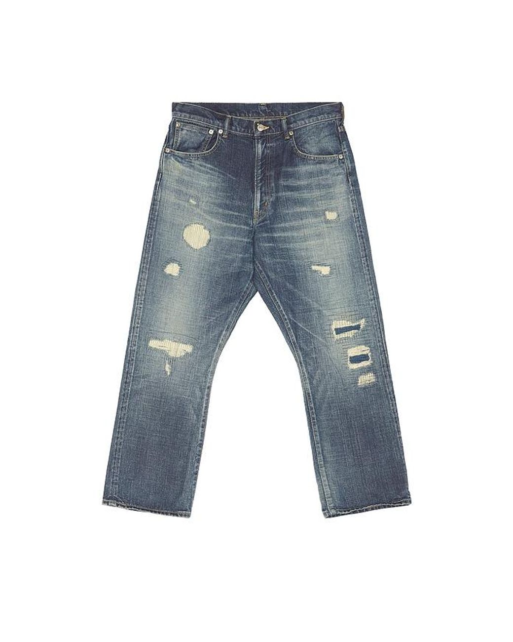 Beams Plus Blue 5 Pocket Classic Denim Repair for men