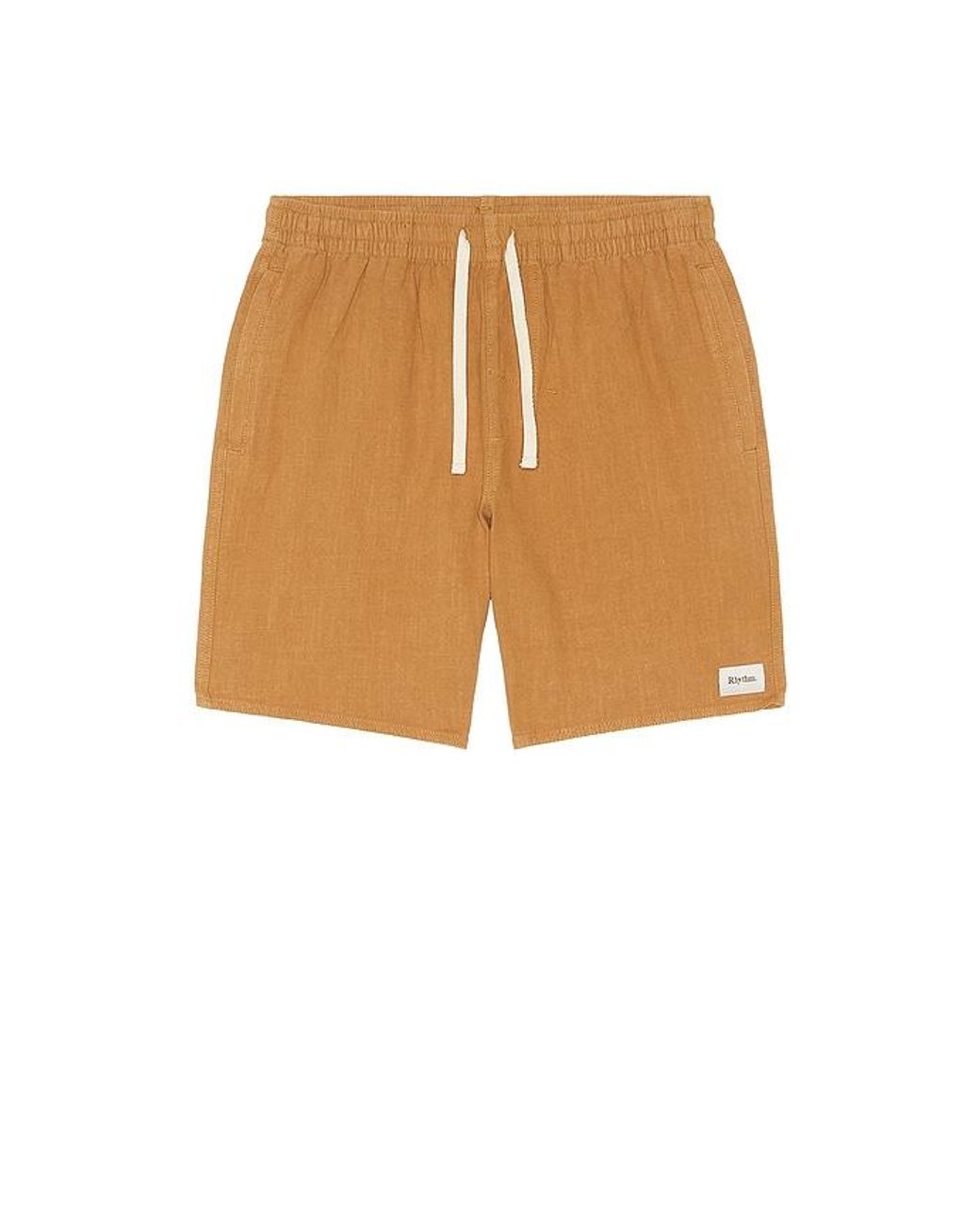 Rhythm Brown Textured Linen Jam Short for men