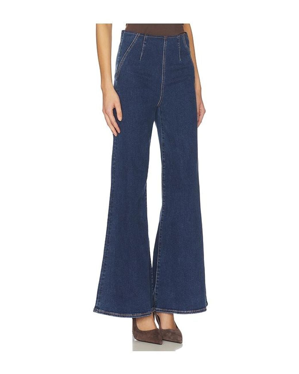 Veronica Beard Blue Joplin Off-Duty High Rise Wide Leg