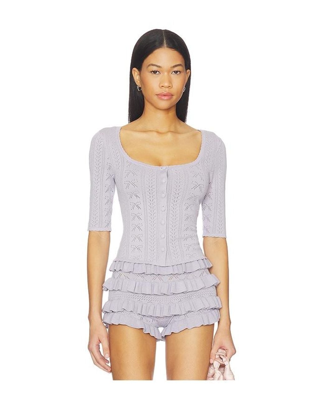 MAJORELLE White Zhavia Cardigan