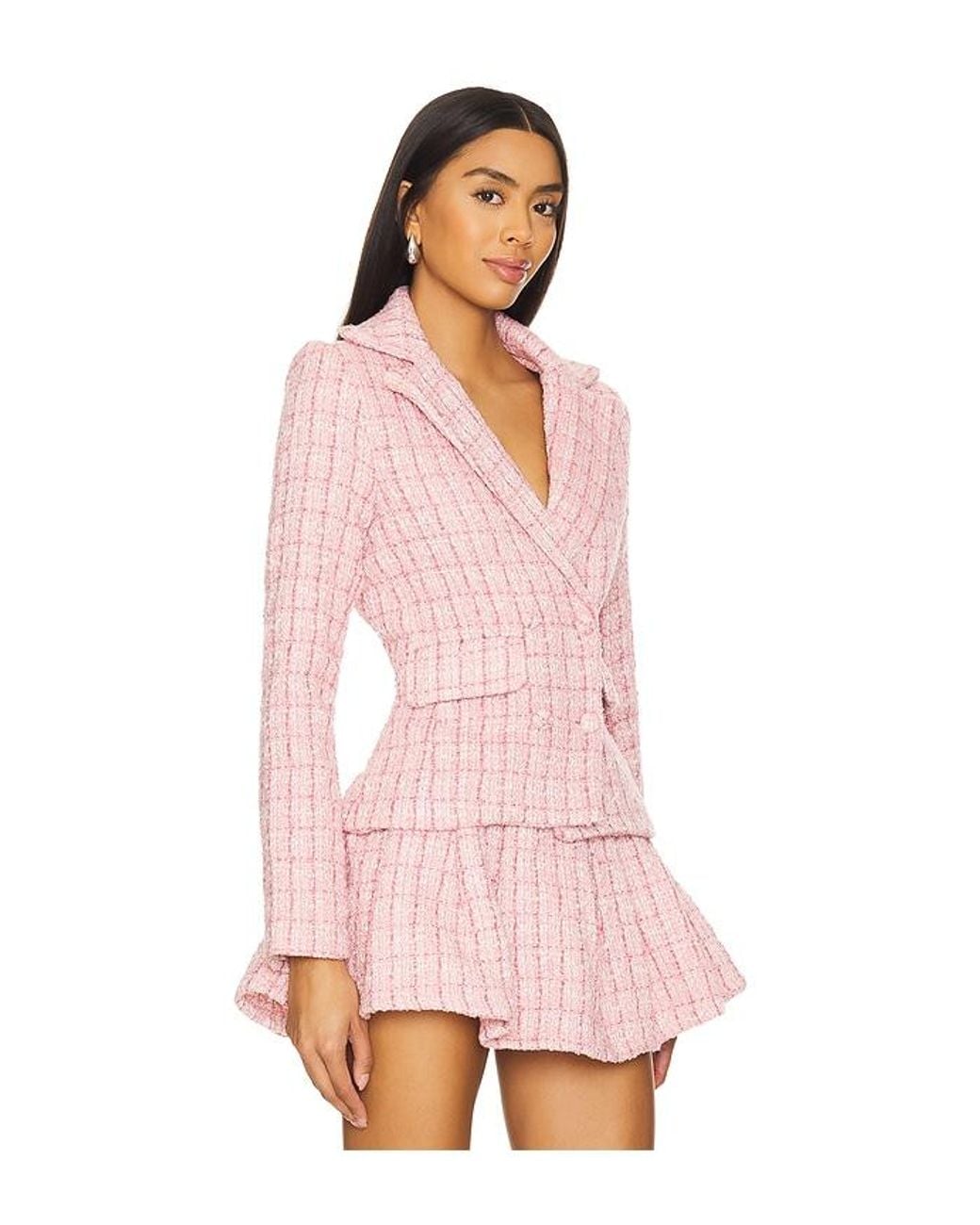 MORE TO COME Pink Ashtyn Tweed Blazer