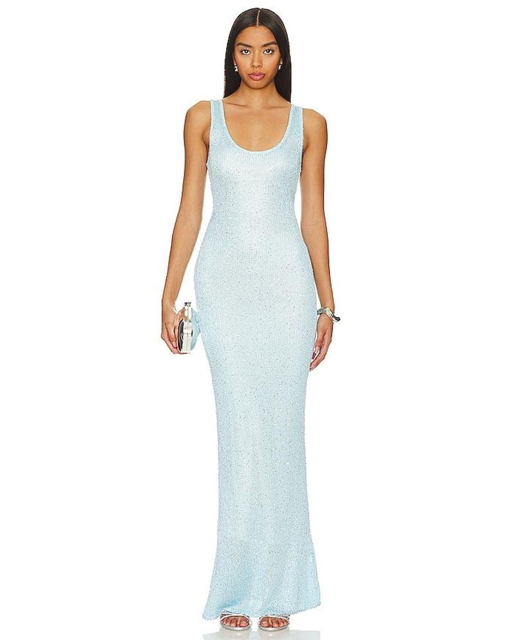natalia mini dress baia blue sequin natalia-mini ASTA RESORT