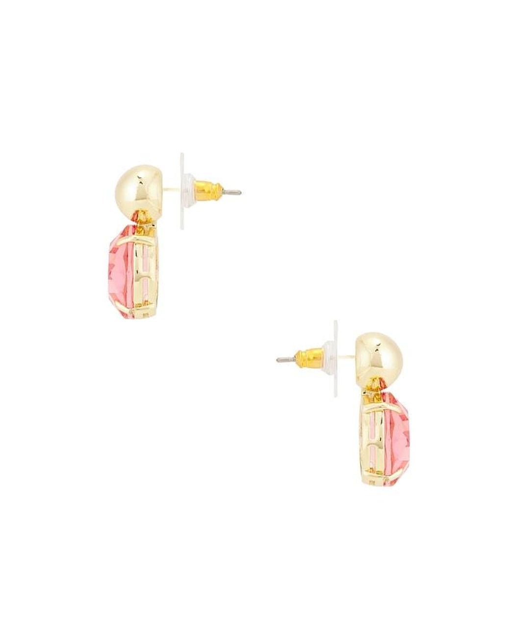 Lele Sadoughi Multicolor Crystal Cactus Flower Stud Earrings