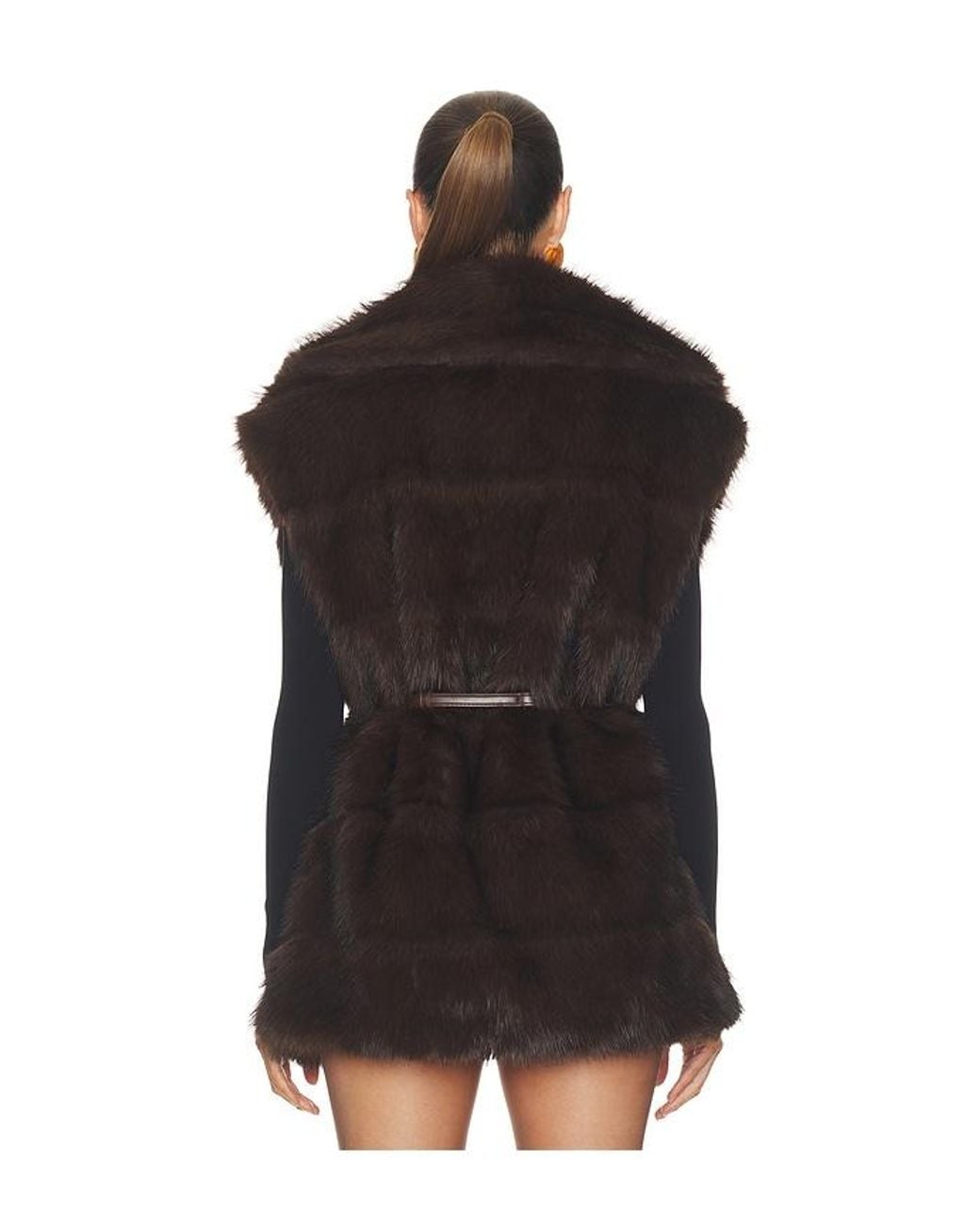 Bardot Black Brentley Faux Fur Vest