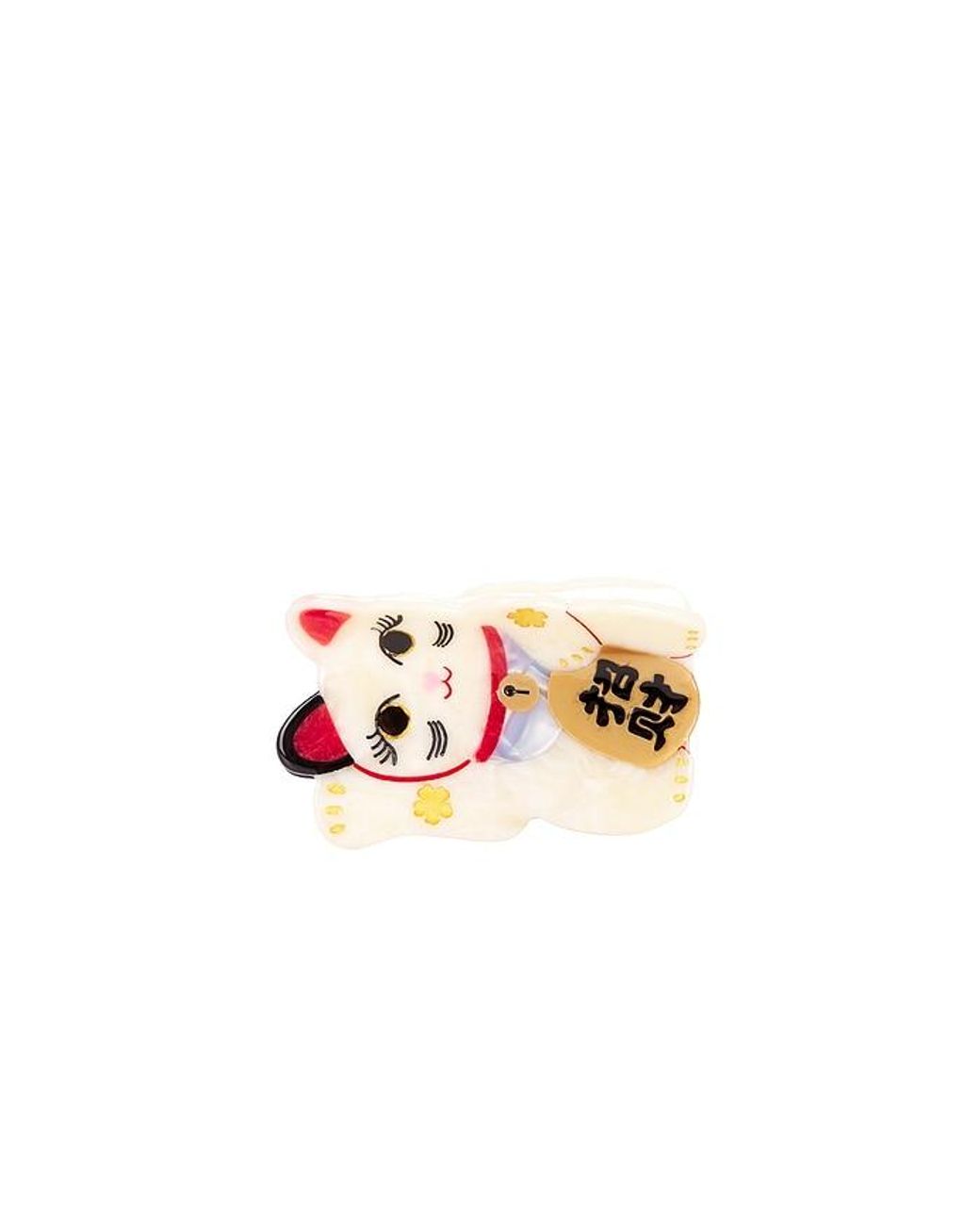 Solar Eclipse Multicolor Hand-Painted Maneki-Neko Cat Claw Hair Clip