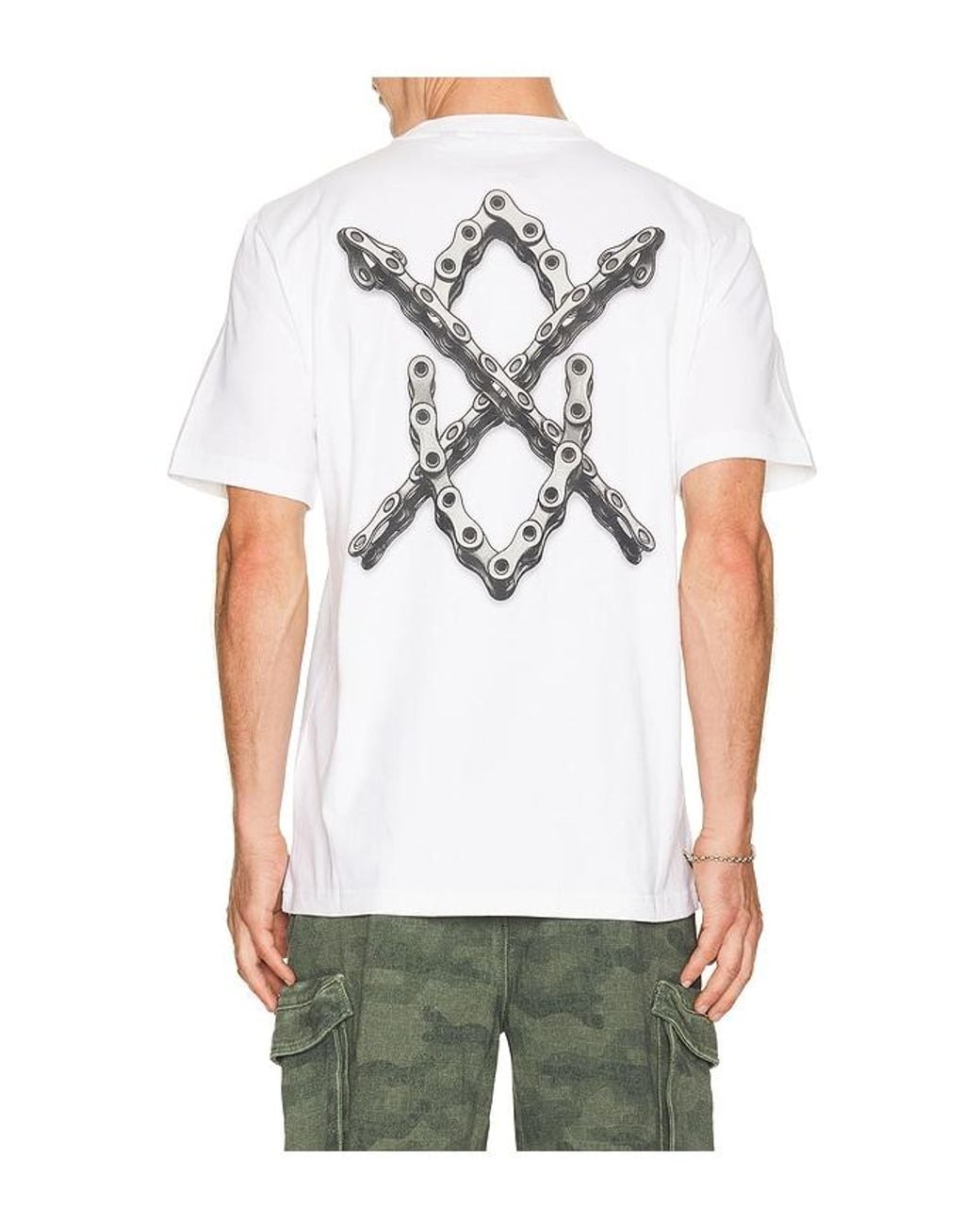 Daily Paper White Chain Shield T-Shirt for men