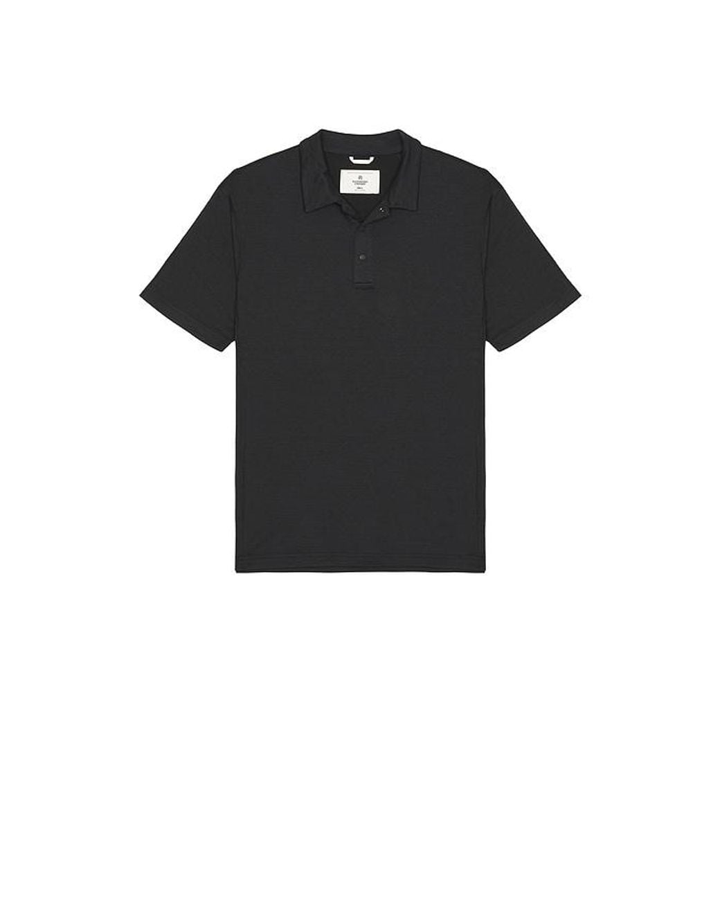 Reigning Champ Black Solotex Mesh Tiebreak Standard Polo for men