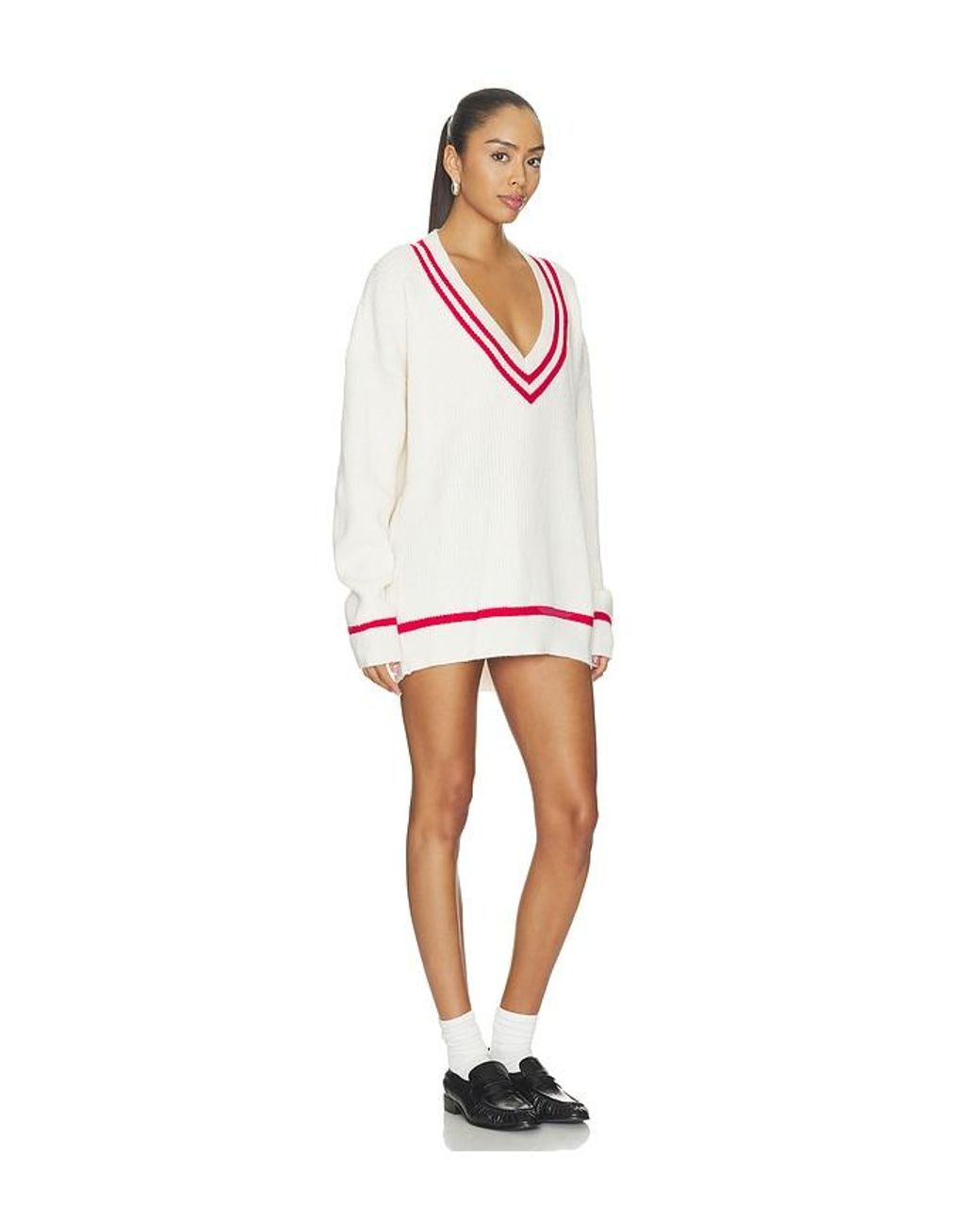 ALL THE WAYS White Varley Varsity Sweater
