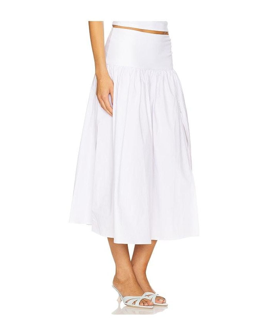 Lovers + Friends White Mac Midi Skirt