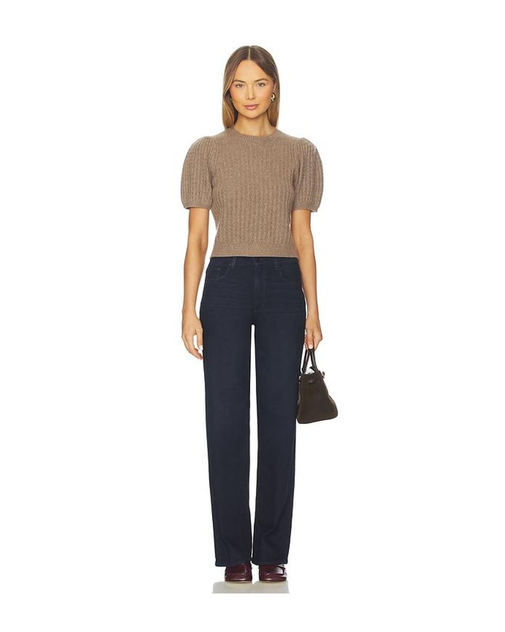 PAIGE Blue Sasha Wide Leg Jeans