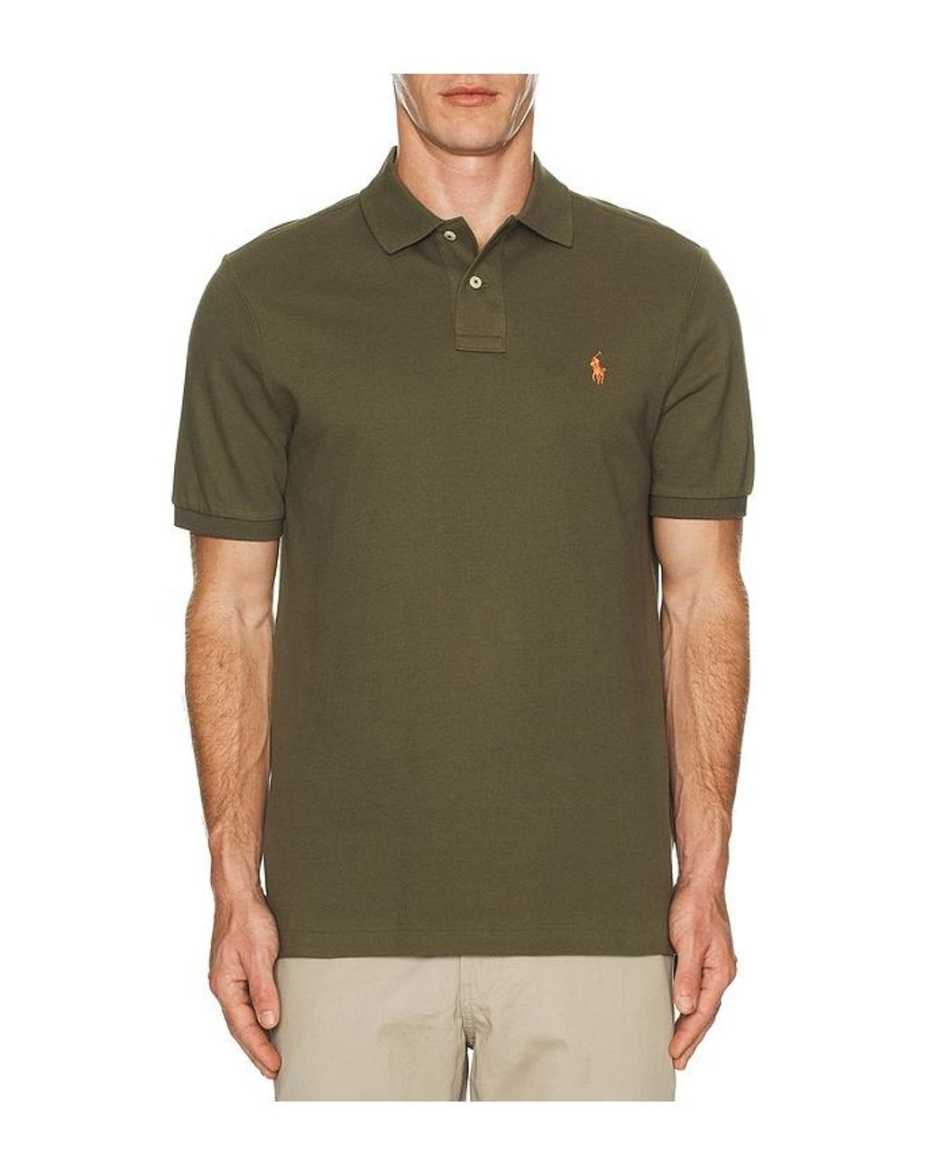 Polo Ralph Lauren Green Mesh Short Sleeve Polo for men