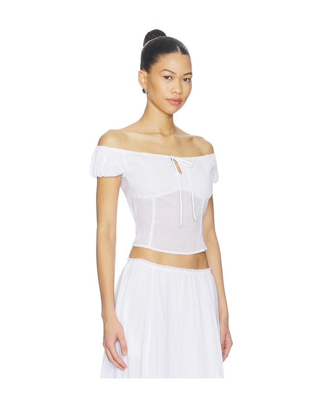 GUIZIO White Anabella Top
