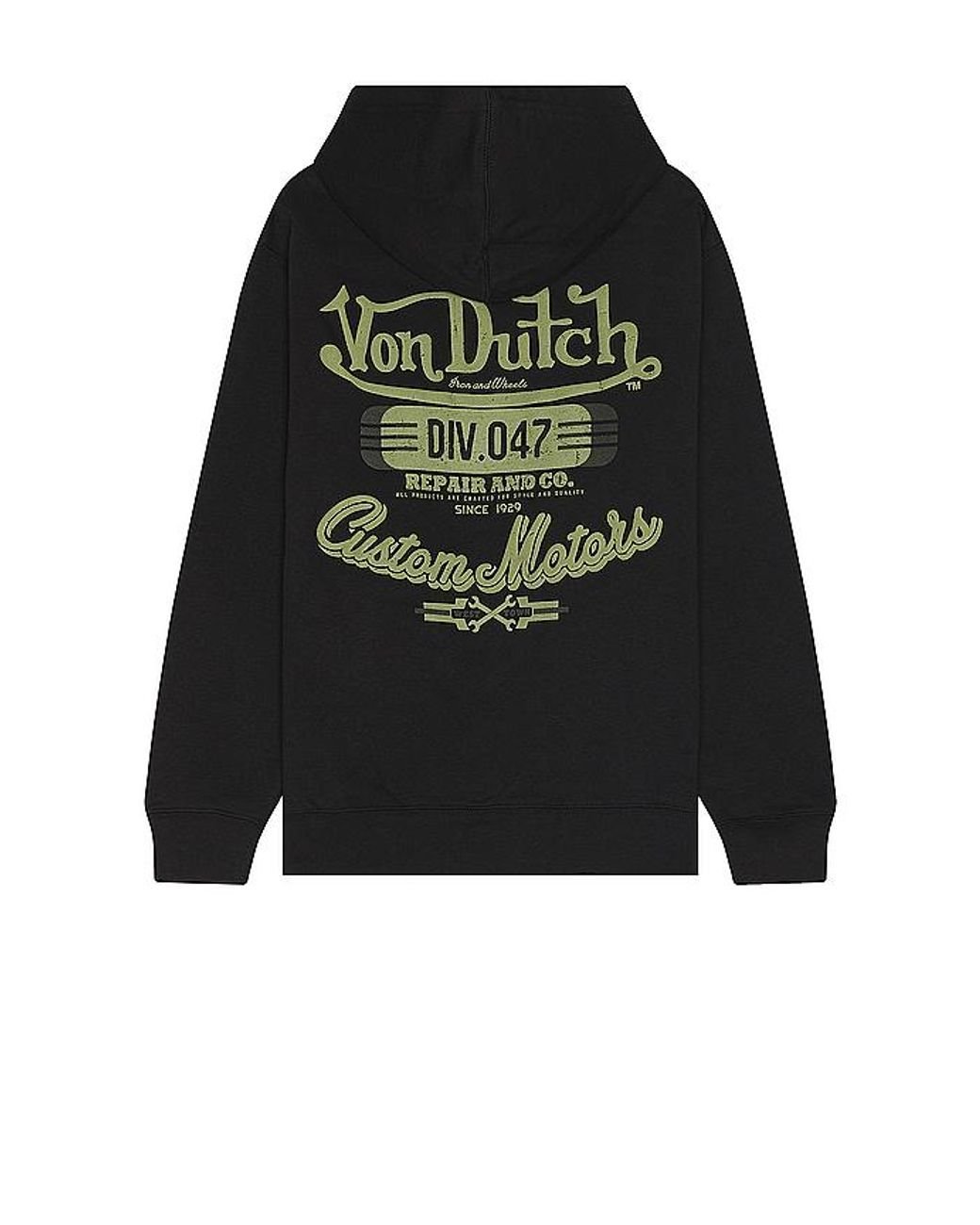 Von Dutch Custom Motors Graphic Hoodie in Black for Men Lyst UK