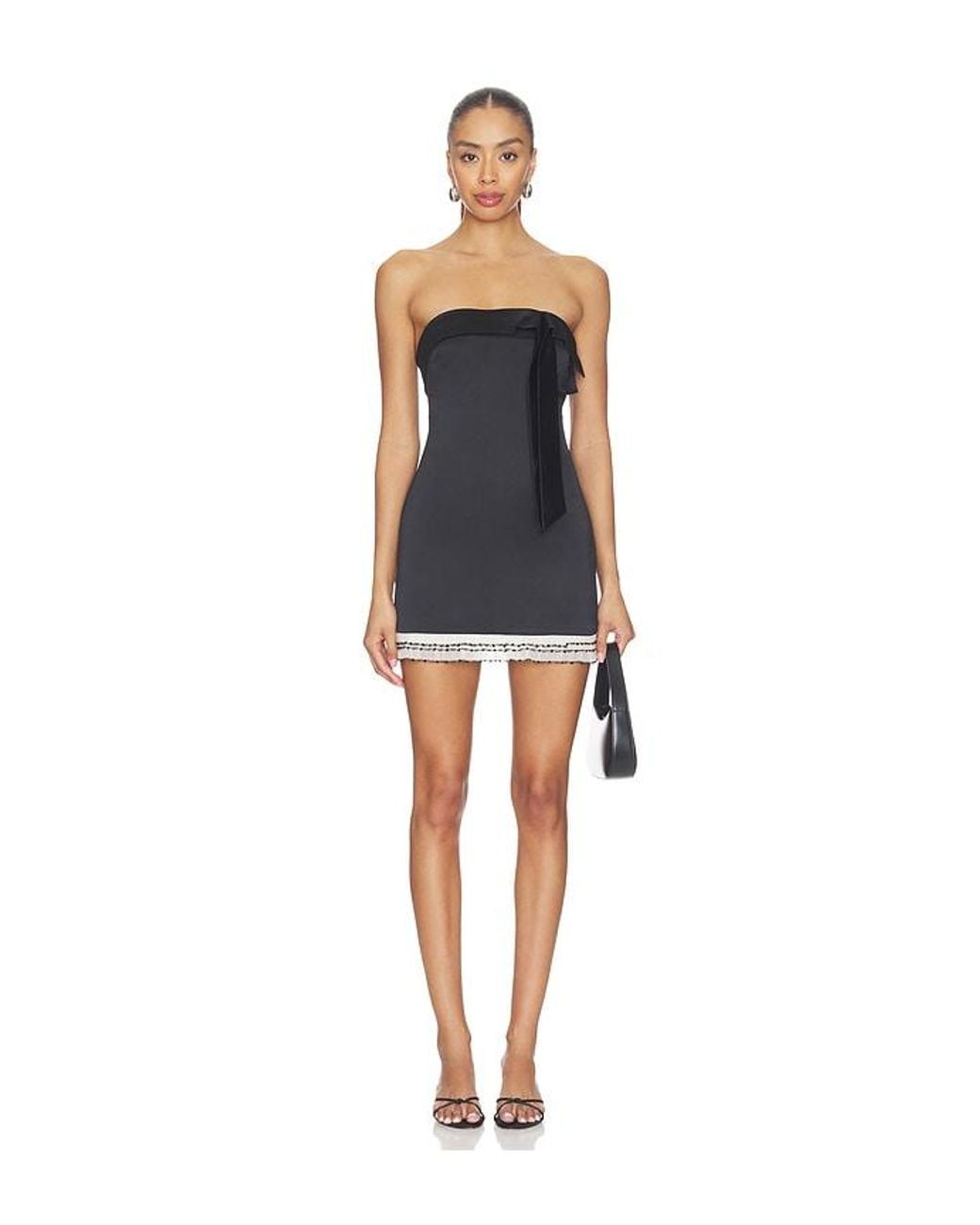 Gcds Black Bandeau Knot Dress