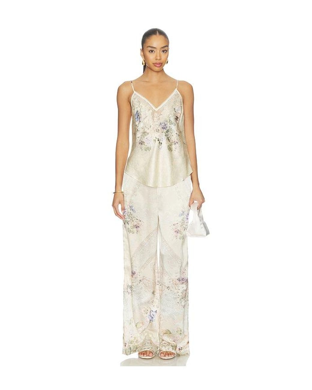Camilla White Minimal Wide Leg Pant