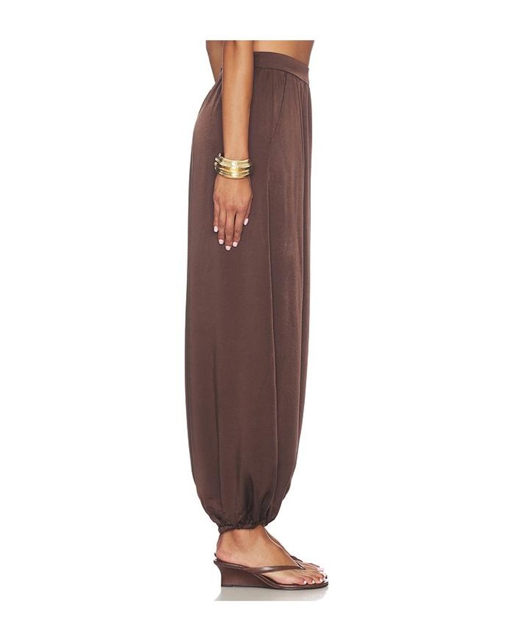 Bardot Brown Nikola Satin Balloon Pant