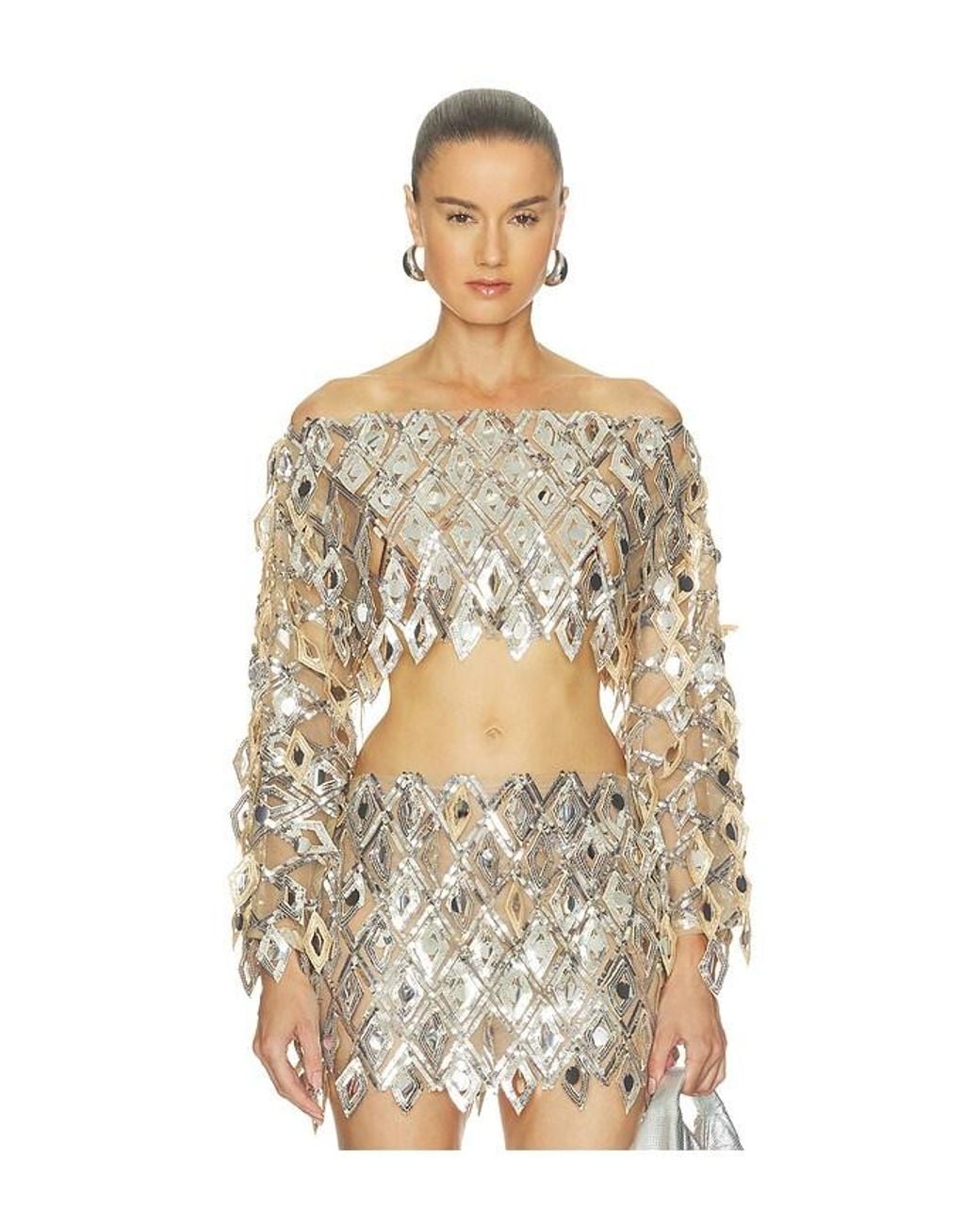 The Dolls House Metallic Luna Top