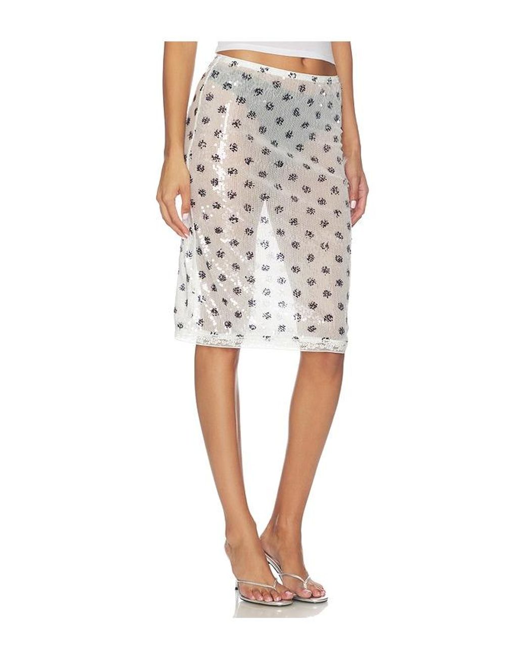 superdown Multicolor Helena Sequin Midi Skirt