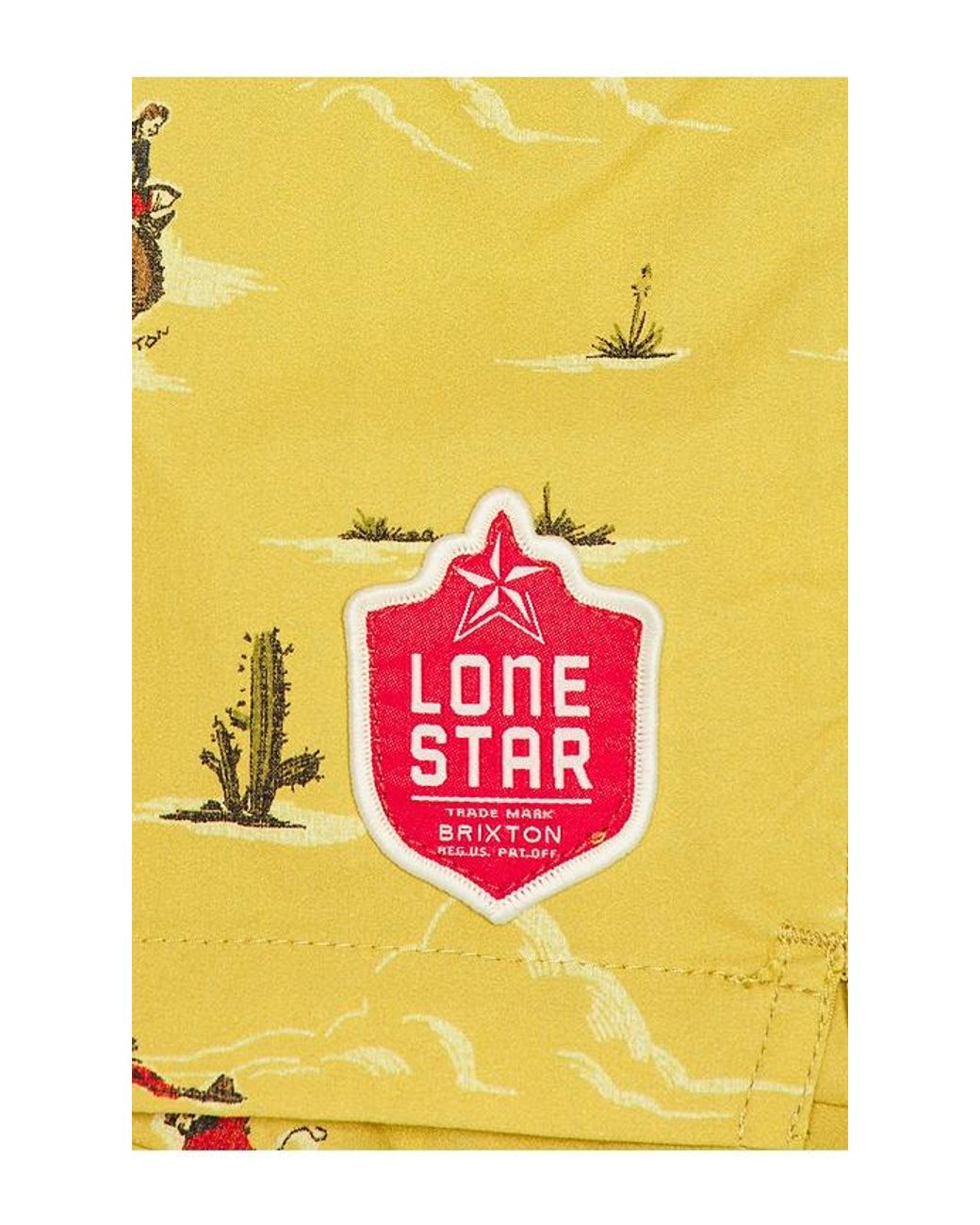 Brixton Yellow X Lone Star 7 Everyday Stretch Hybrid Short for men