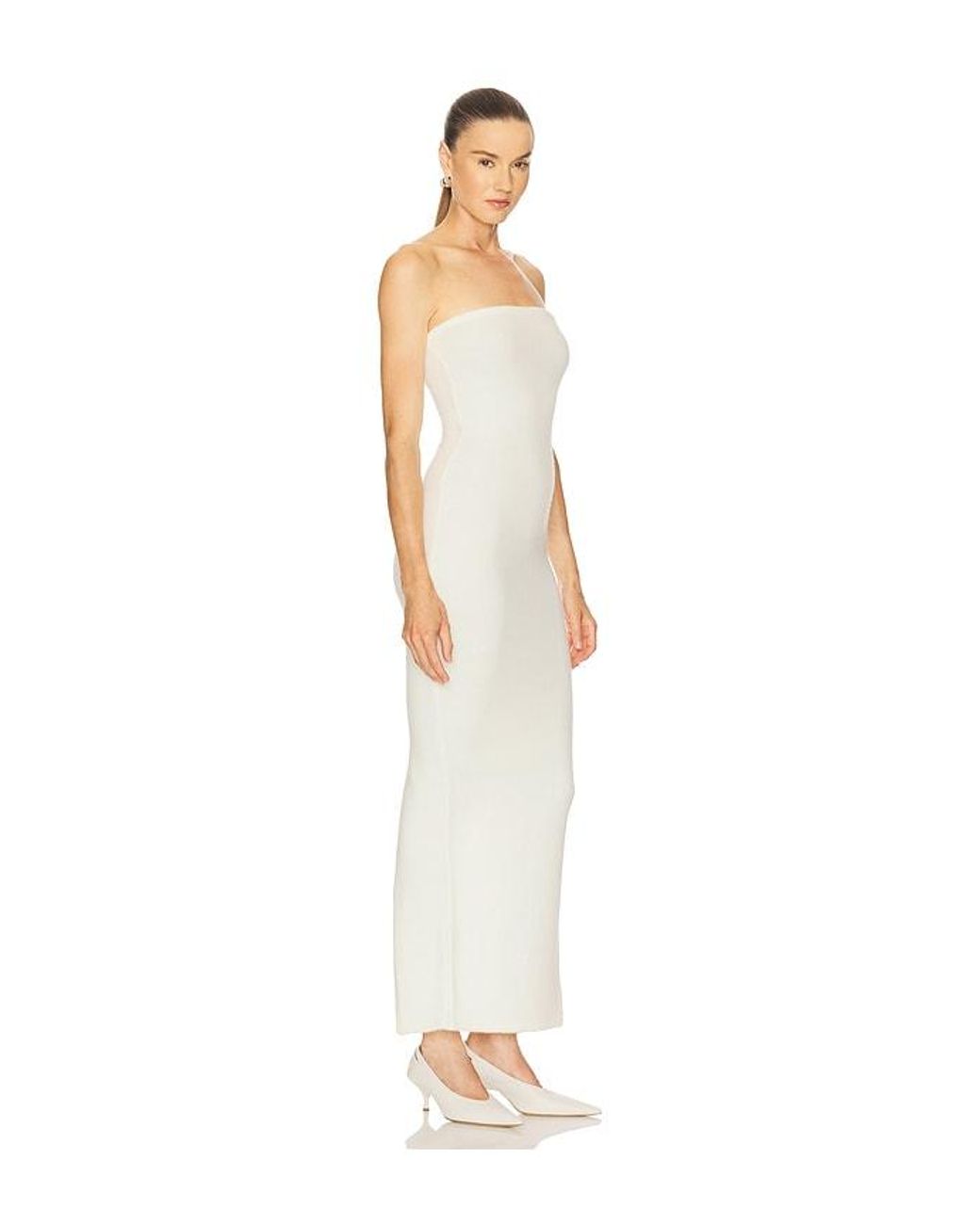 SELMACILEK White Strapless Dress