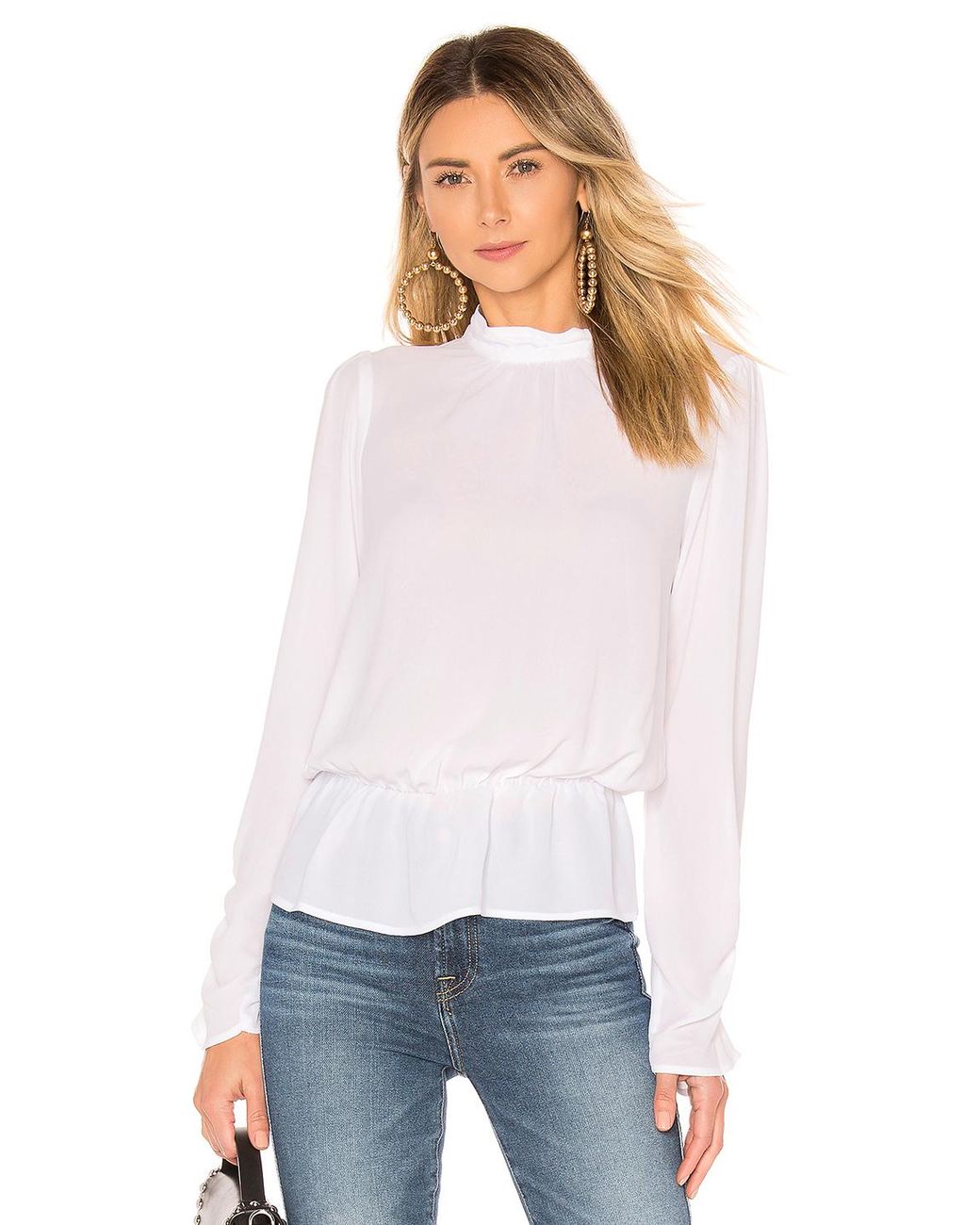 chiffon turtleneck blouse