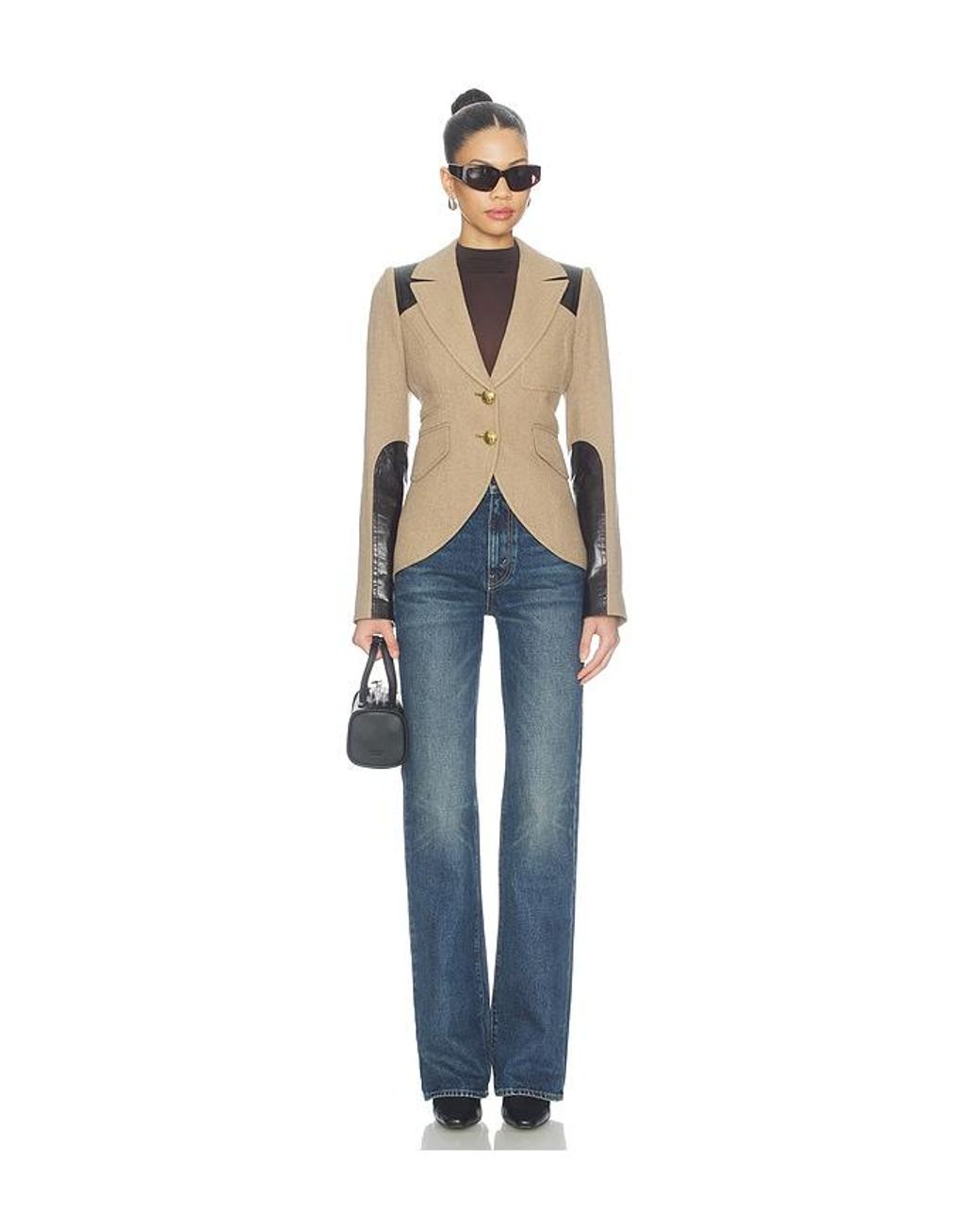 Smythe Blue Saddle-Patch Equestrian Blazer