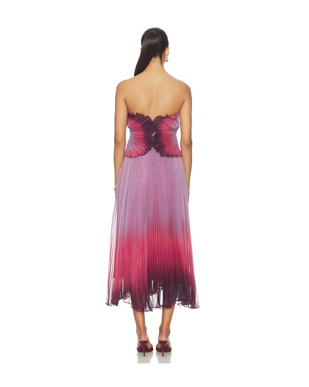 AMUR Pink Delyth Strapless Dress