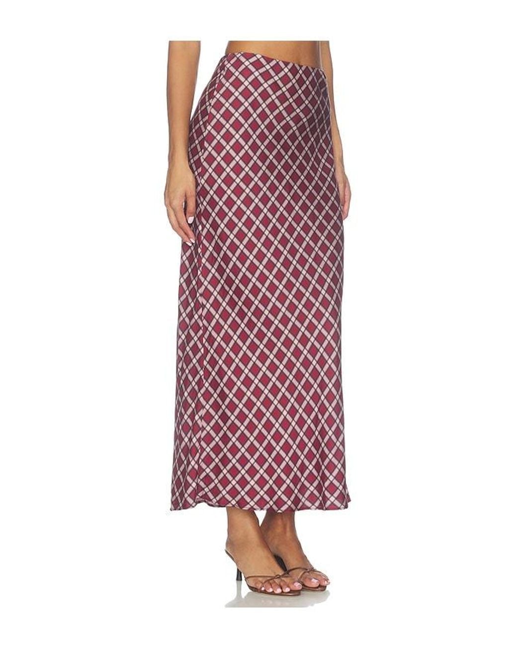 Tularosa Red Margo Midi Skirt