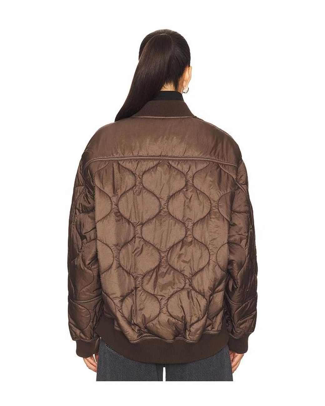 Agolde Brown Isla Quilted Jacket