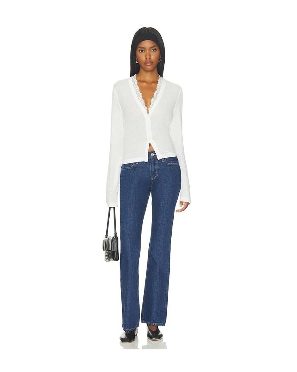 SLVRLAKE Denim Blue Jade High Rise Slim Boot Jean
