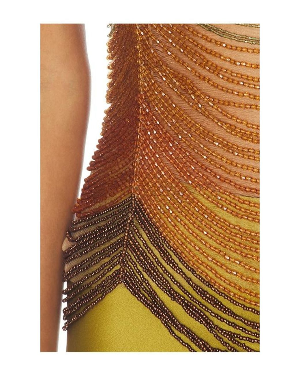 PATBO Brown Solar Embroidery Top