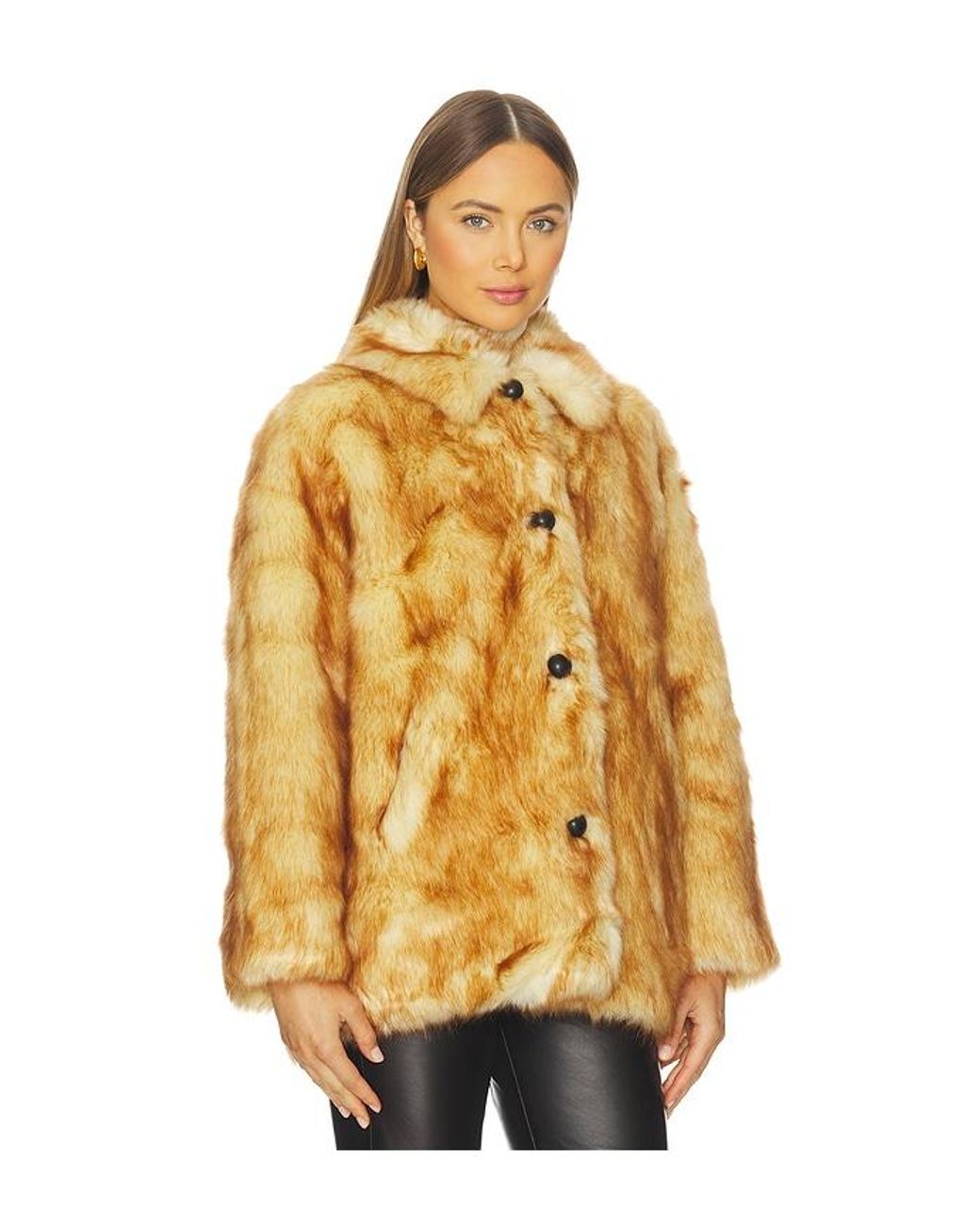 Rag & Bone Metallic Brenna Faux Fur Jacket