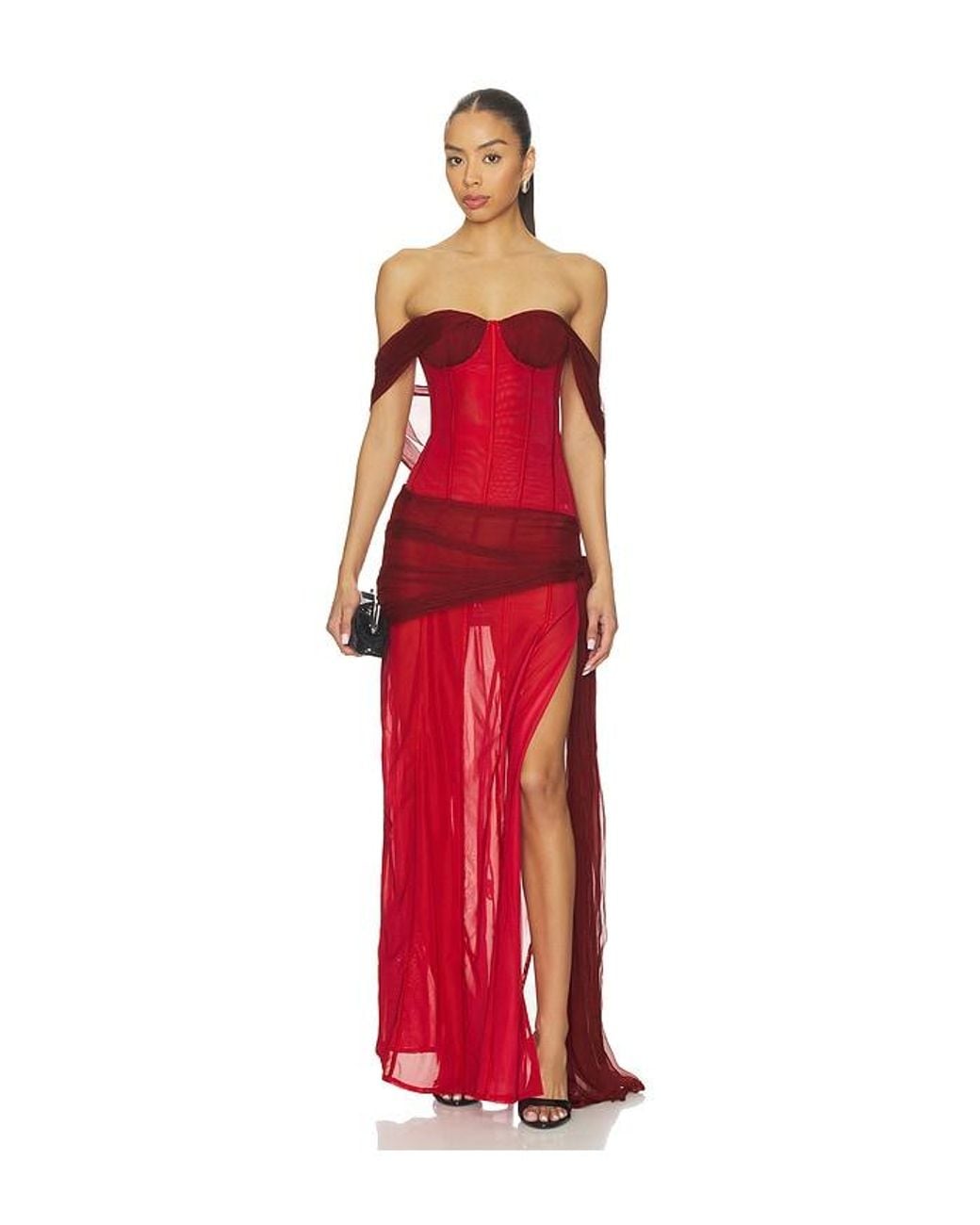 AMOR MIA Red Nemesis Maxi Dress