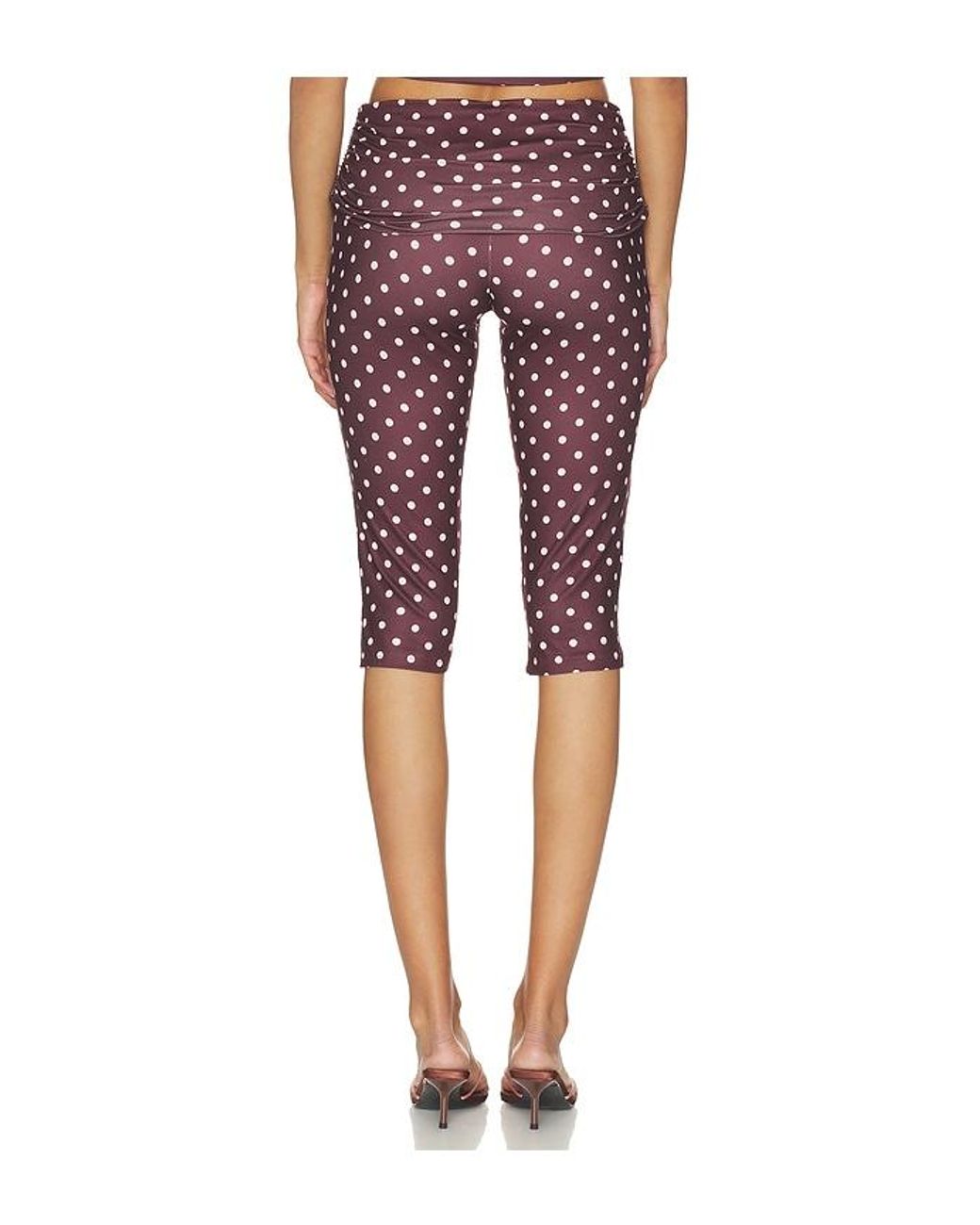 Tiger Mist Red Vali Polka Dot Capri Pant