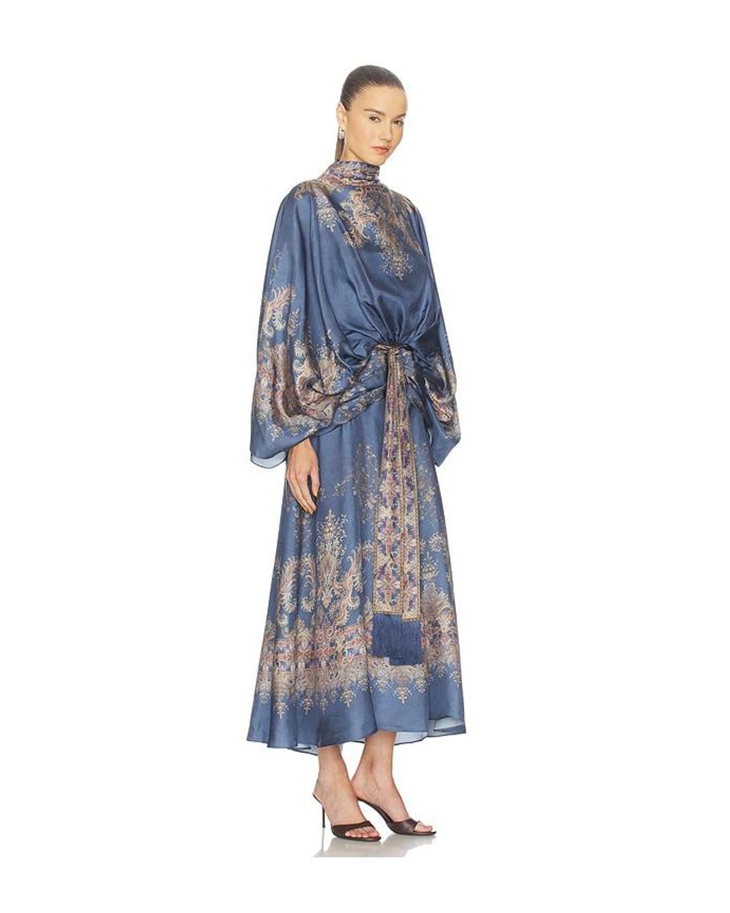 Zimmermann Blue Valiant Batwing Gown