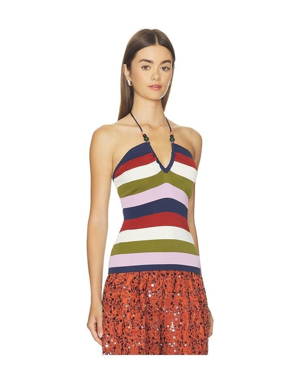 Essentiel Antwerp Red Jellie Sleeveless Knit Top