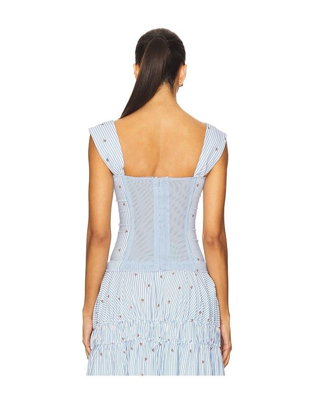 WeWoreWhat White Ruched Cup Corset