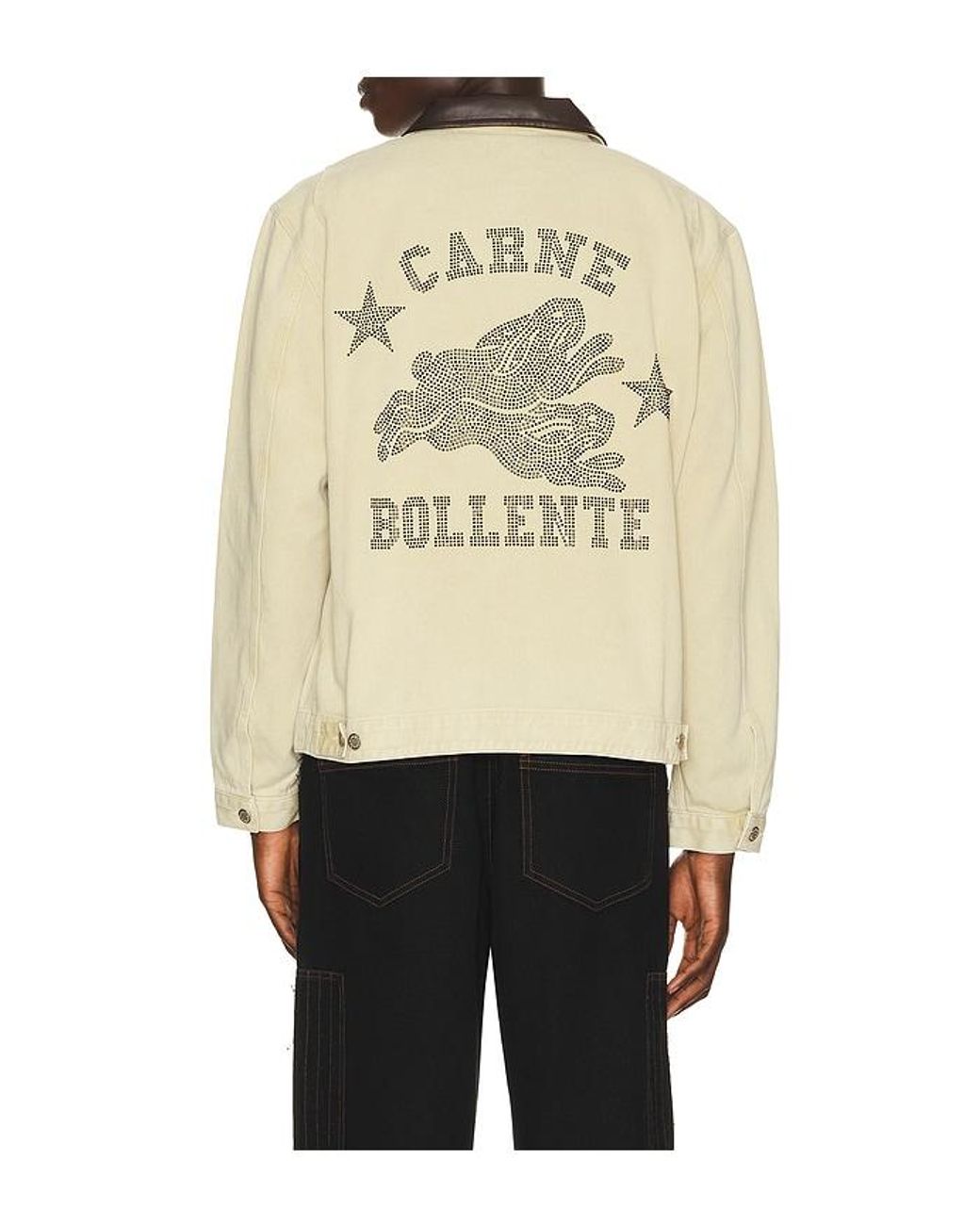 Carne Bollente Natural Moto Rabbit Rides Again Jacket for men