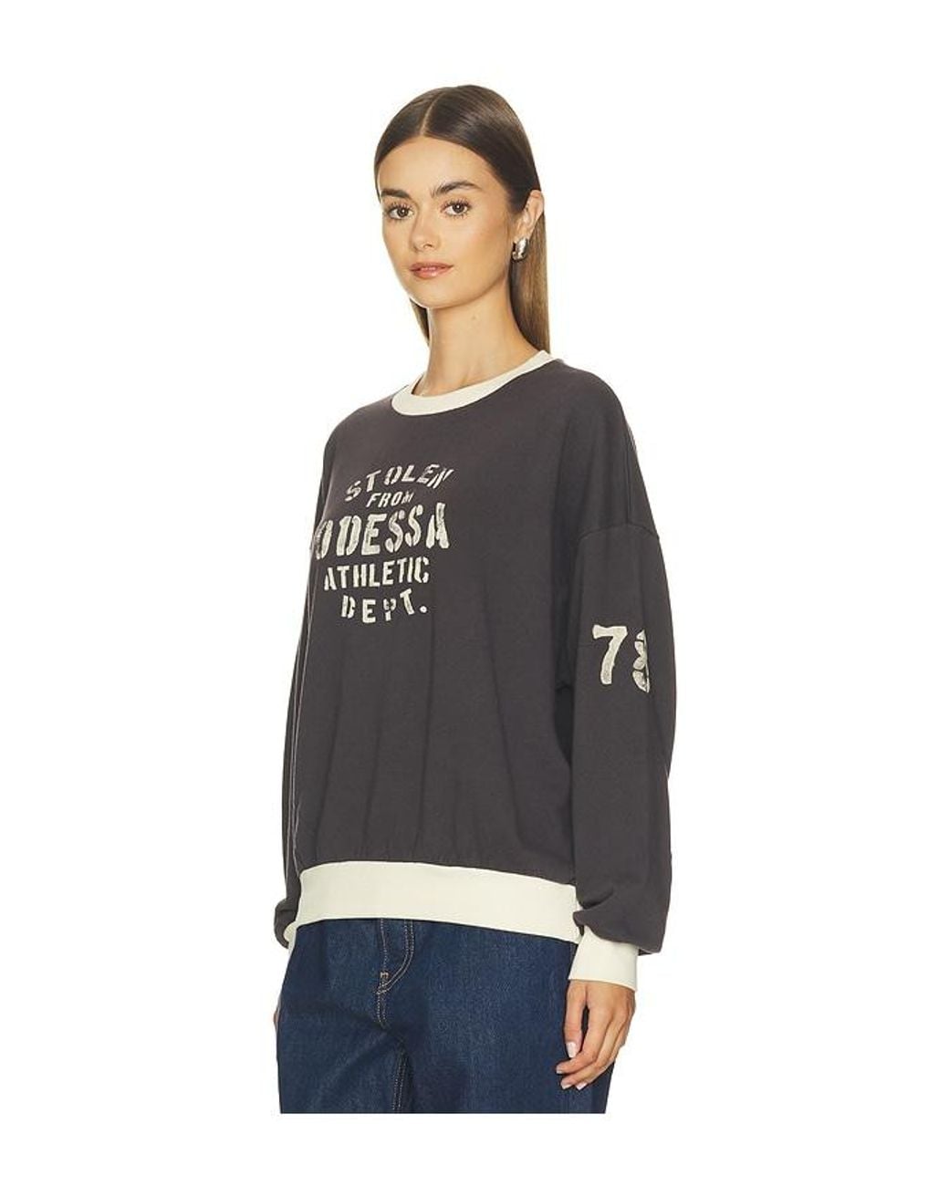 Daydreamer Black Stolen From Odessa Oversized Crew Sweatshirt