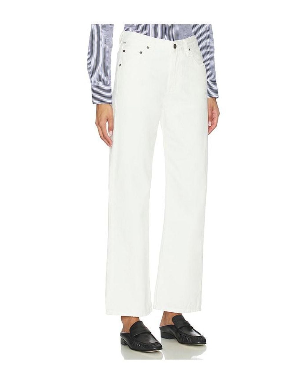 Citizens of Humanity White Lindz Easy Straight Jeans