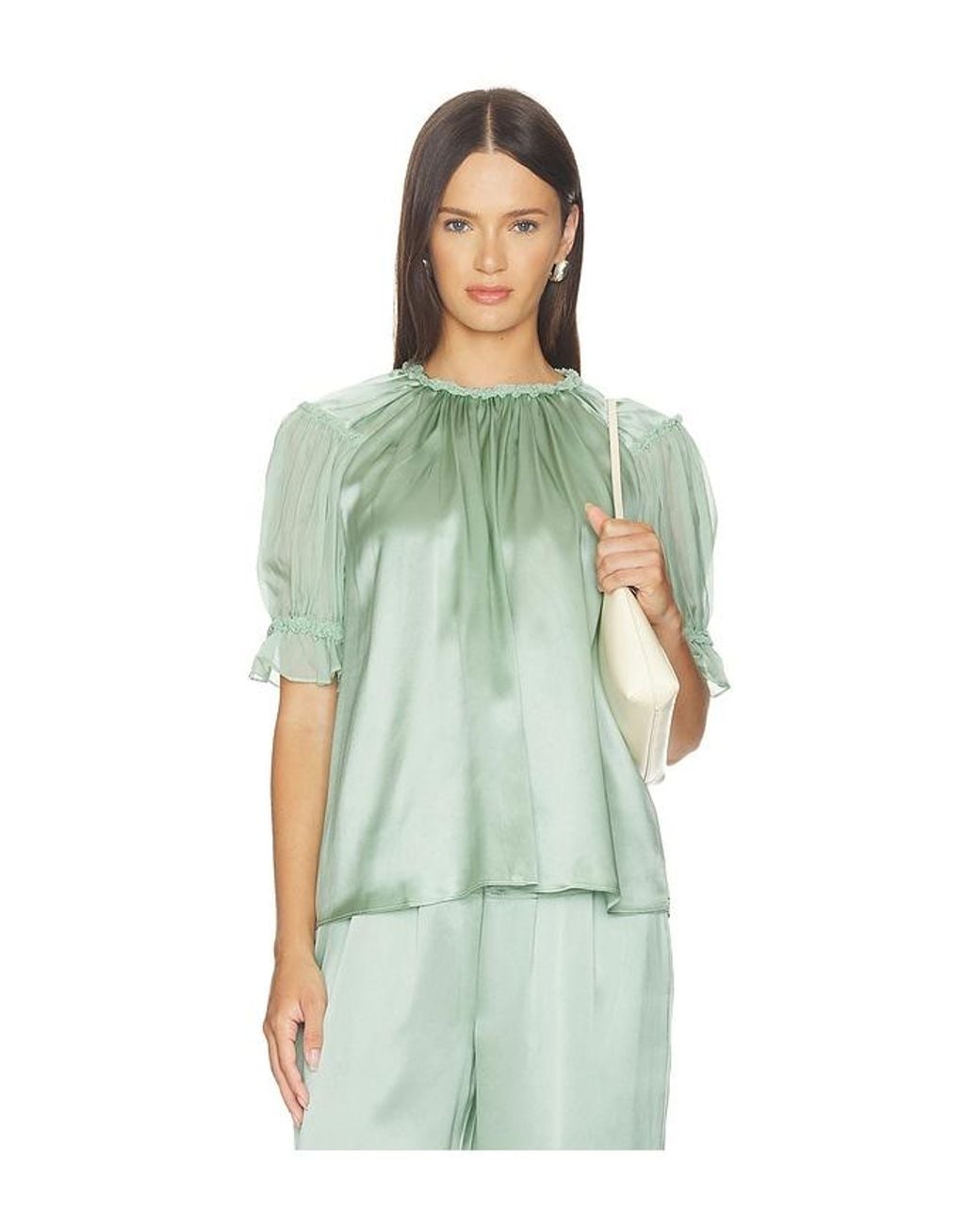 Ulla Johnson Green Alina Top