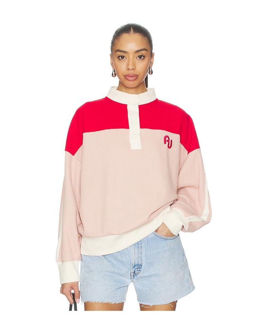 Araminta James Red Aj Vintage Knit Sweatshirt