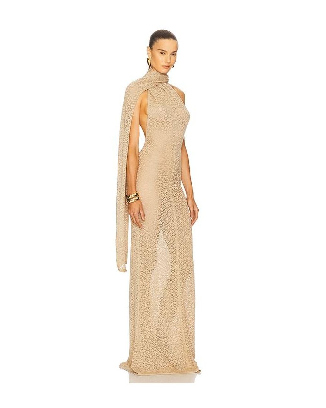 Helsa Natural Robbyn Wrap Gown