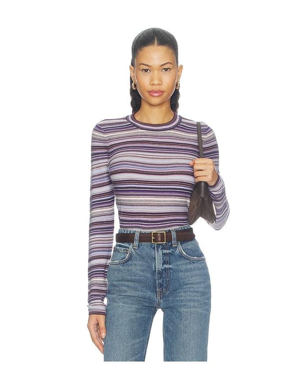 Pistola Blue Madison Long Sleeve Crew Neck Sweater Tee