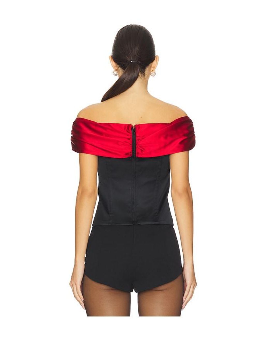 MAJORELLE Red Nuria Top