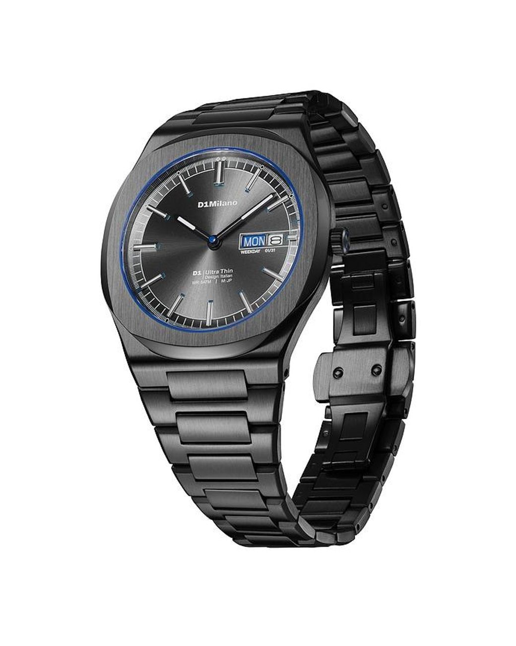 D1 Milano Black Ultra Thin 1970 39Mm for men