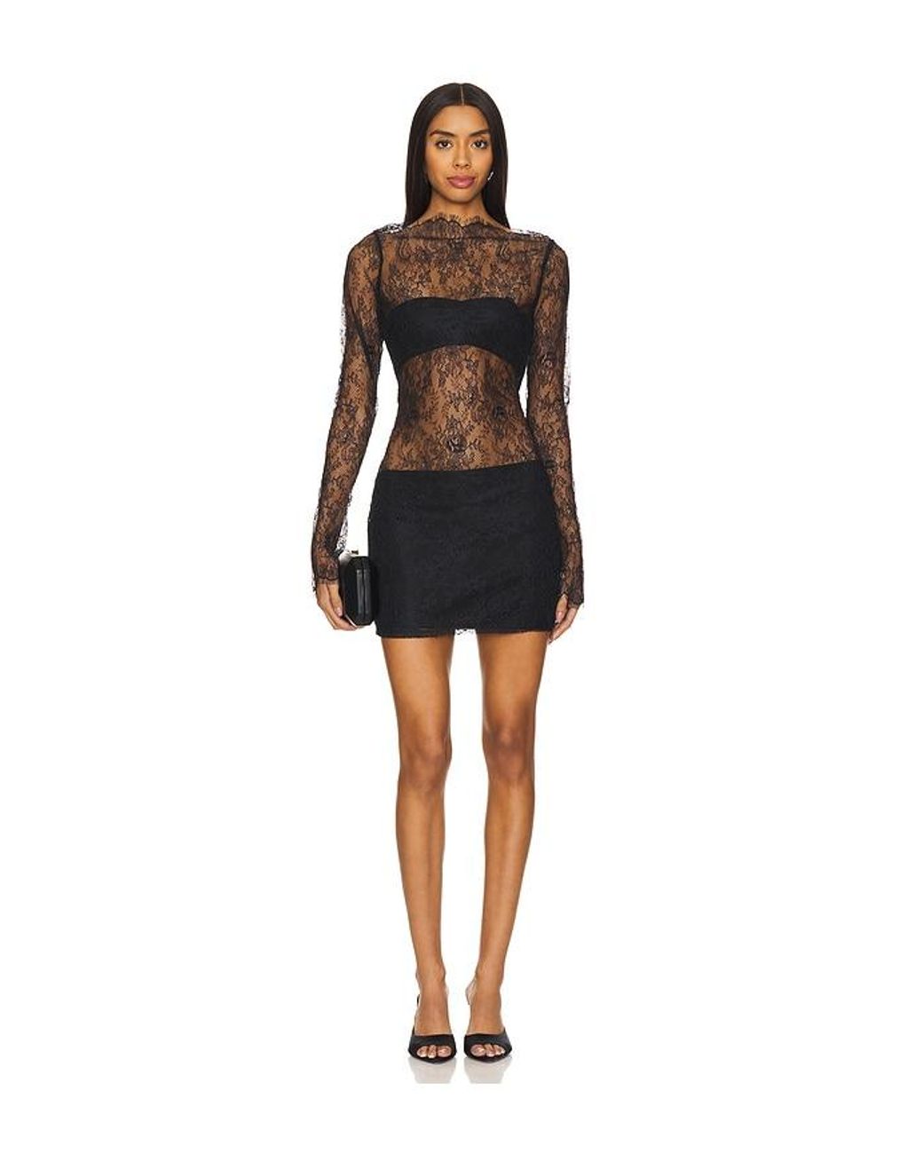 Lovers + Friends Black Allegre Mini Dress