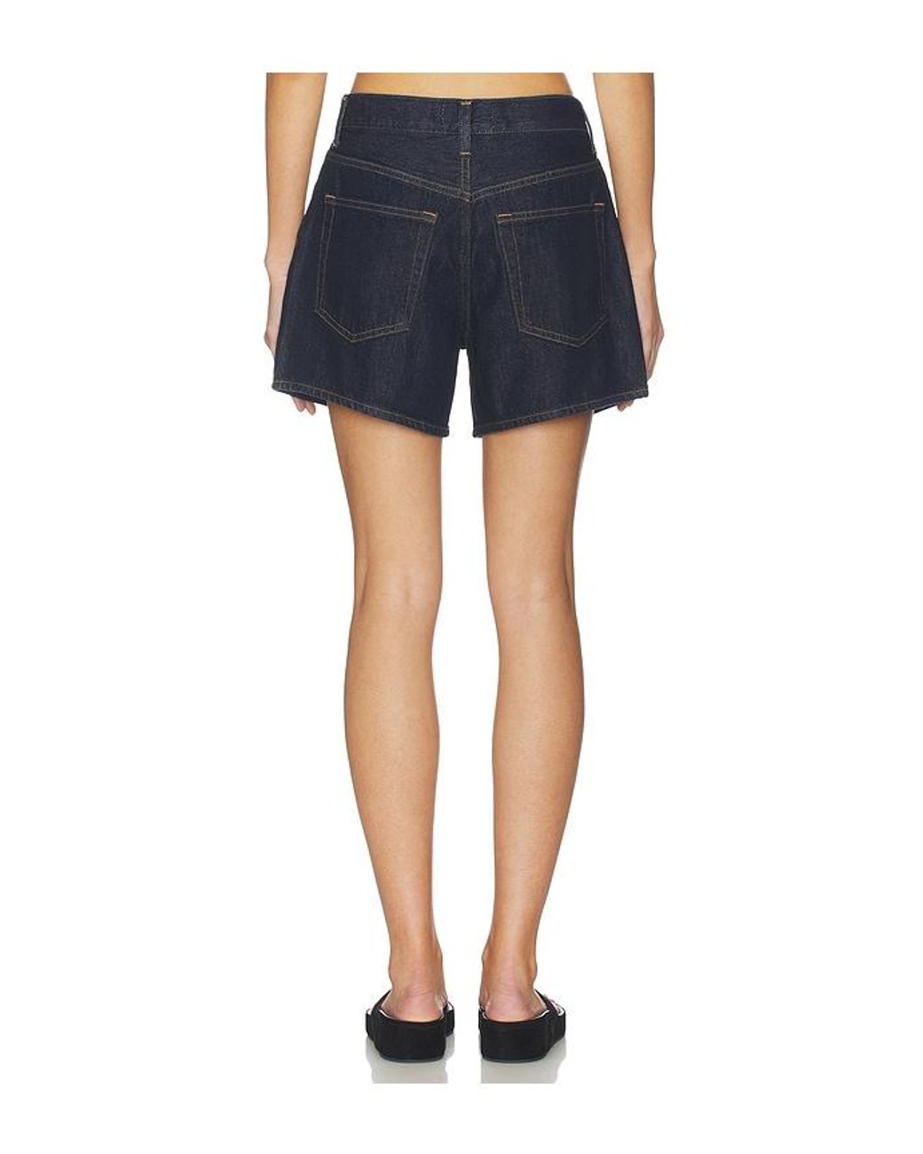 Agolde Blue Leith Oversized Shorts