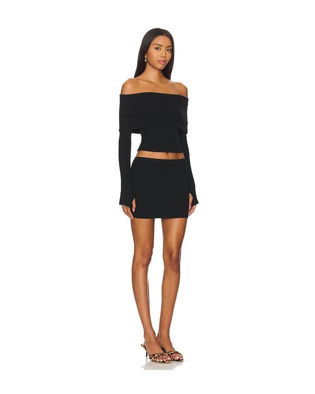 superdown Black Marks Skirt Set
