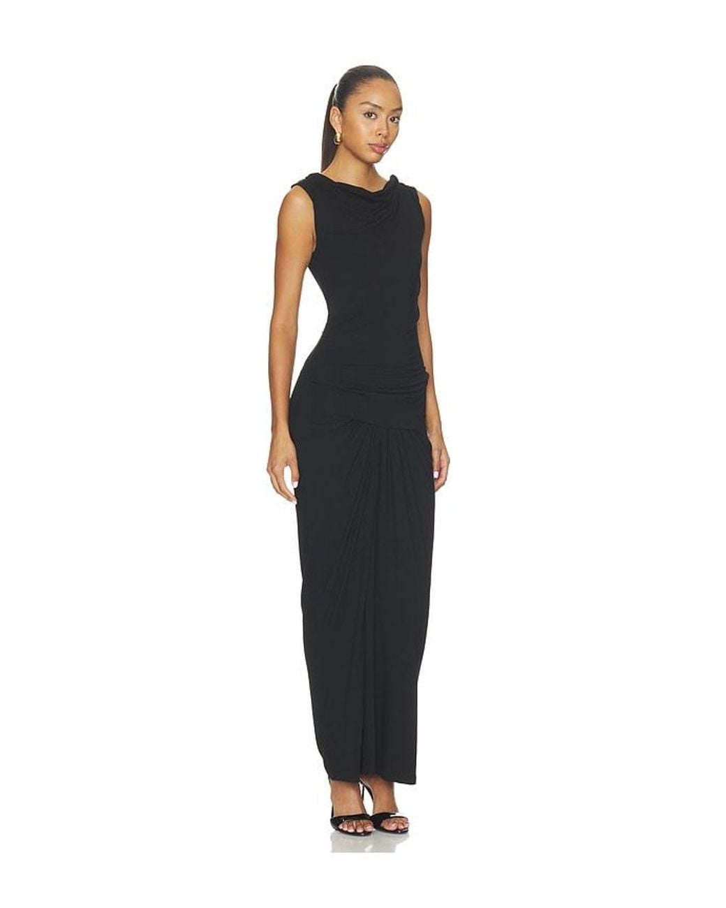 Entire studios Black Drape Maxi Dress